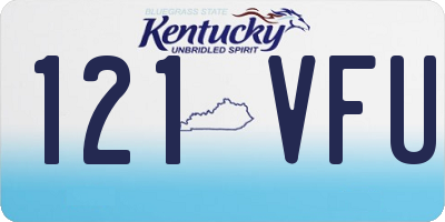 KY license plate 121VFU