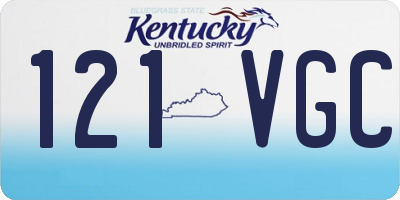 KY license plate 121VGC