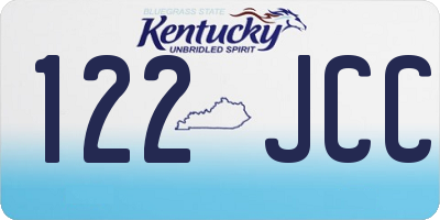 KY license plate 122JCC