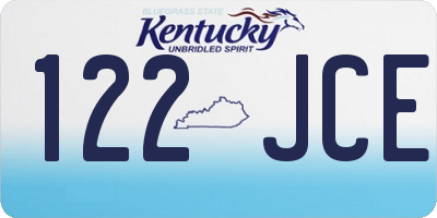 KY license plate 122JCE