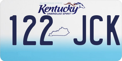 KY license plate 122JCK