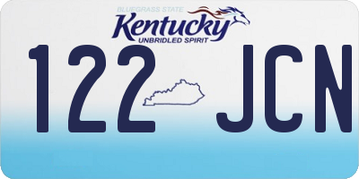 KY license plate 122JCN