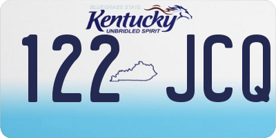 KY license plate 122JCQ