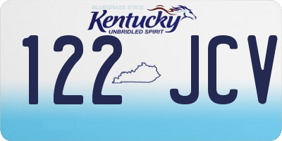 KY license plate 122JCV