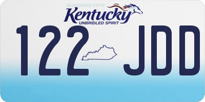KY license plate 122JDD