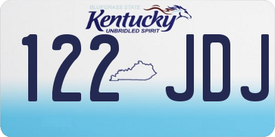 KY license plate 122JDJ