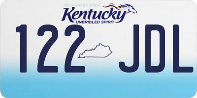 KY license plate 122JDL