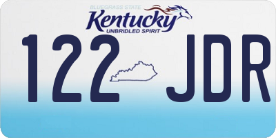 KY license plate 122JDR