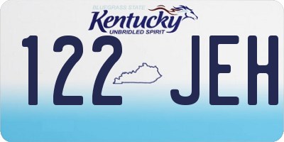 KY license plate 122JEH