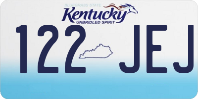 KY license plate 122JEJ