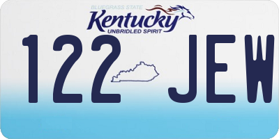 KY license plate 122JEW