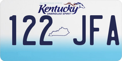 KY license plate 122JFA