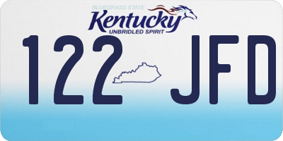 KY license plate 122JFD