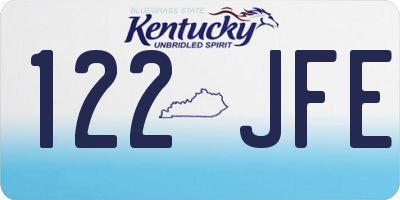 KY license plate 122JFE