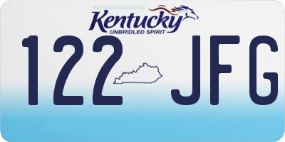 KY license plate 122JFG
