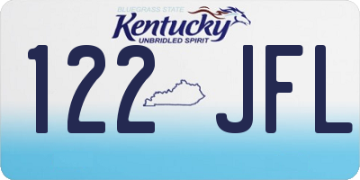 KY license plate 122JFL