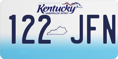 KY license plate 122JFN