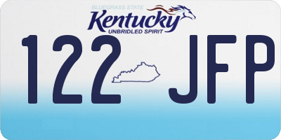KY license plate 122JFP