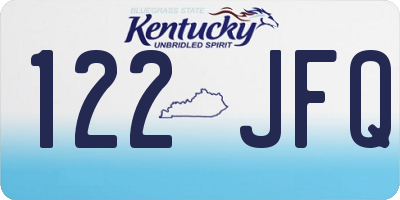 KY license plate 122JFQ