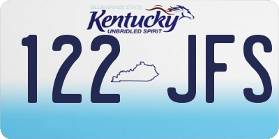 KY license plate 122JFS
