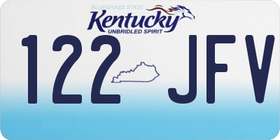 KY license plate 122JFV