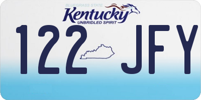 KY license plate 122JFY