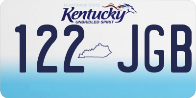 KY license plate 122JGB