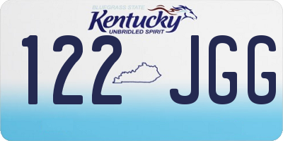 KY license plate 122JGG