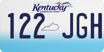 KY license plate 122JGH