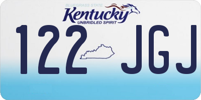 KY license plate 122JGJ
