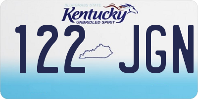 KY license plate 122JGN