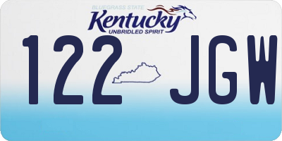 KY license plate 122JGW