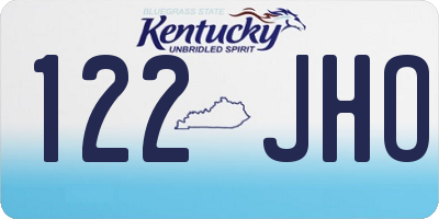 KY license plate 122JHO