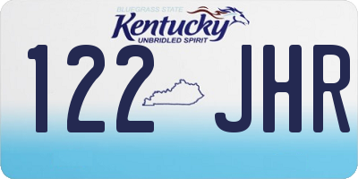 KY license plate 122JHR