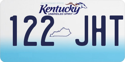 KY license plate 122JHT