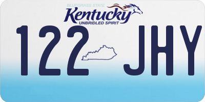 KY license plate 122JHY