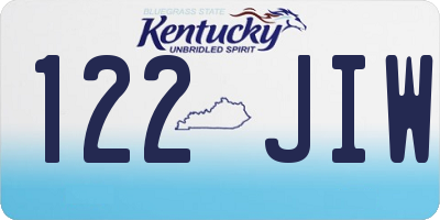 KY license plate 122JIW
