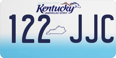 KY license plate 122JJC