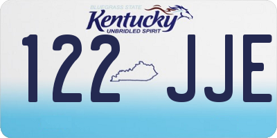 KY license plate 122JJE