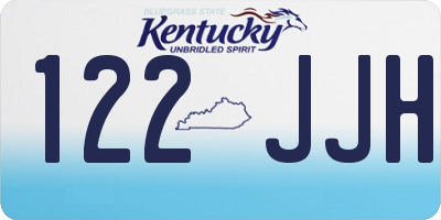 KY license plate 122JJH