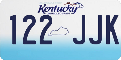 KY license plate 122JJK