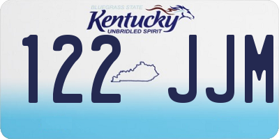 KY license plate 122JJM
