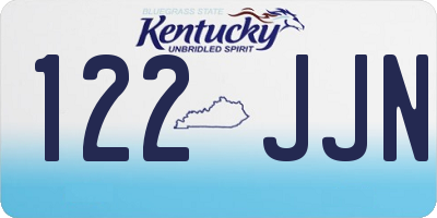 KY license plate 122JJN
