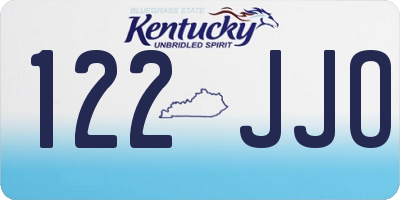 KY license plate 122JJO