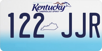 KY license plate 122JJR