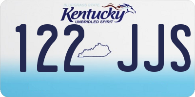 KY license plate 122JJS