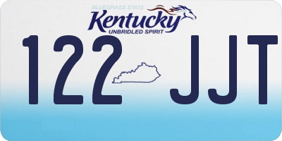 KY license plate 122JJT