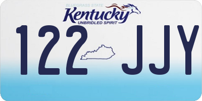 KY license plate 122JJY