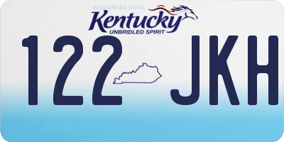 KY license plate 122JKH