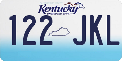 KY license plate 122JKL